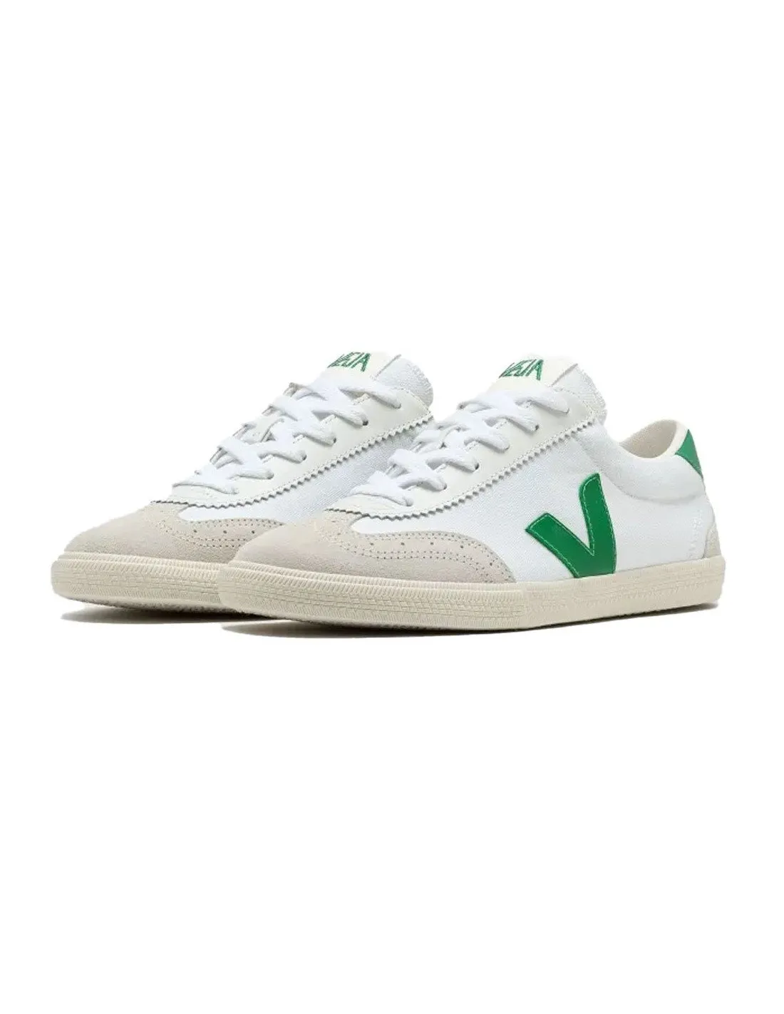 Sneakers Veja uomo VO0103 volley canvas bianca verde