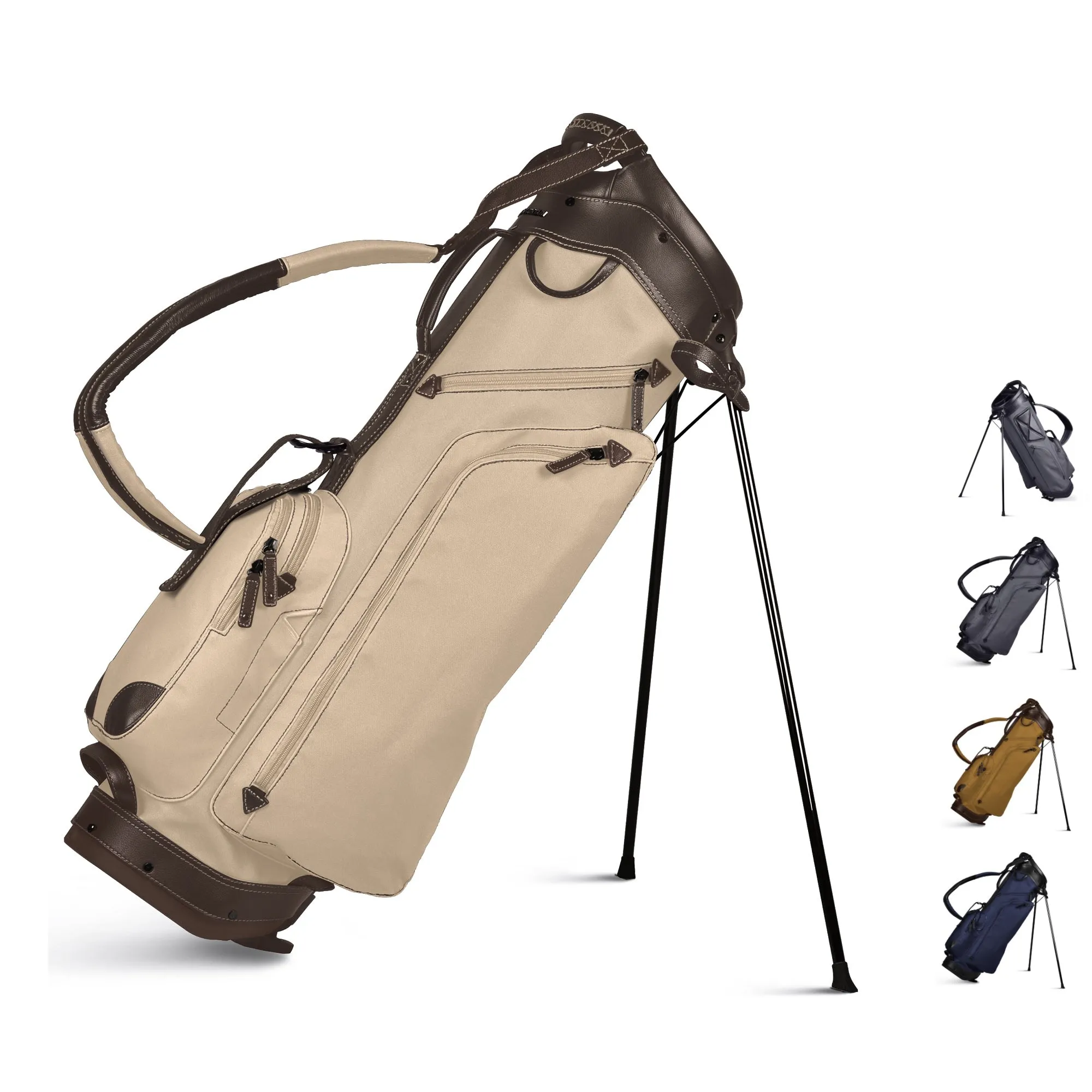 Sun Mountain Golf Canvas & Leather Carry Stand Bag