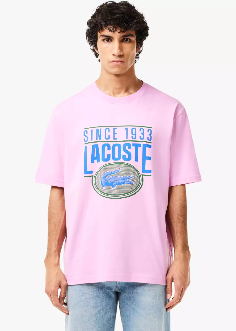 T-shirt Lacoste loose fit rose