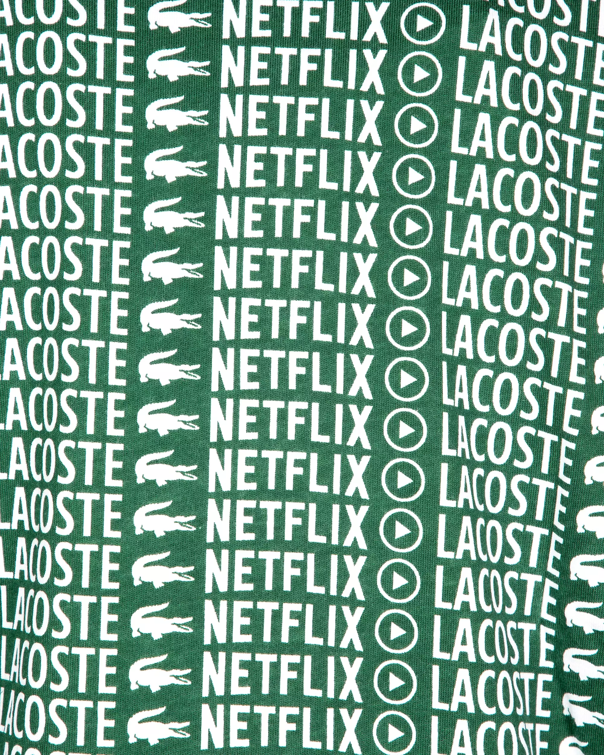 T-Shirt Lacoste x Netflix All-Over Print Verde