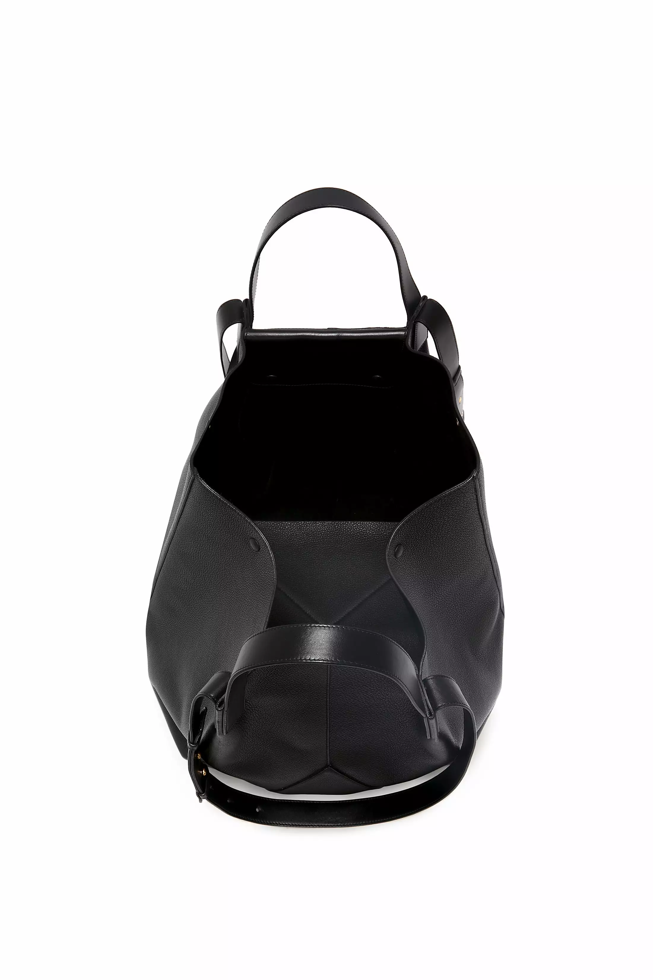 The Jumbo Tote In Black Leather