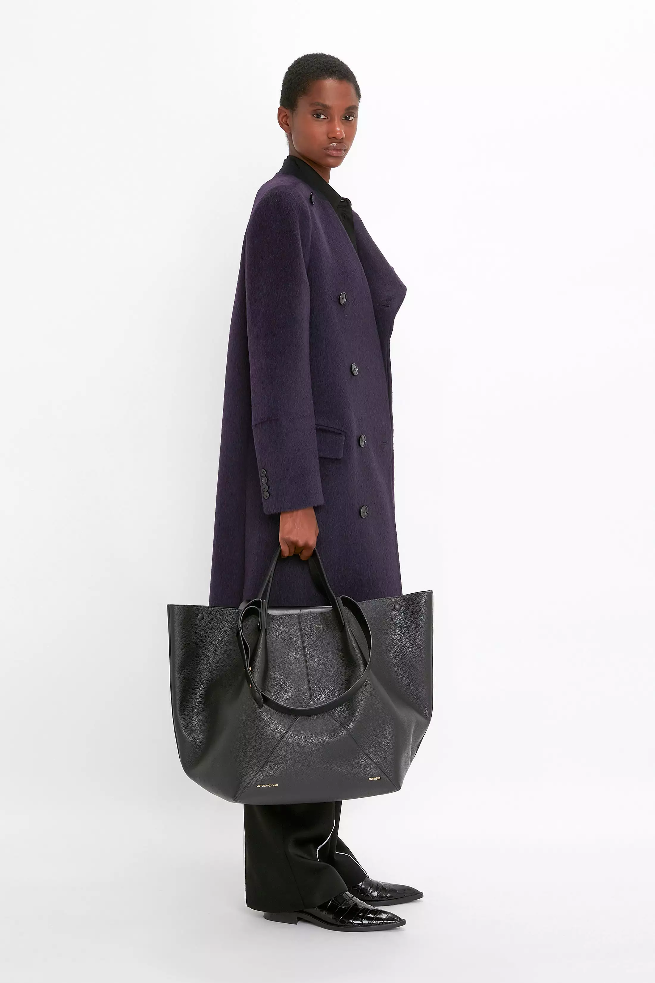 The Jumbo Tote In Black Leather