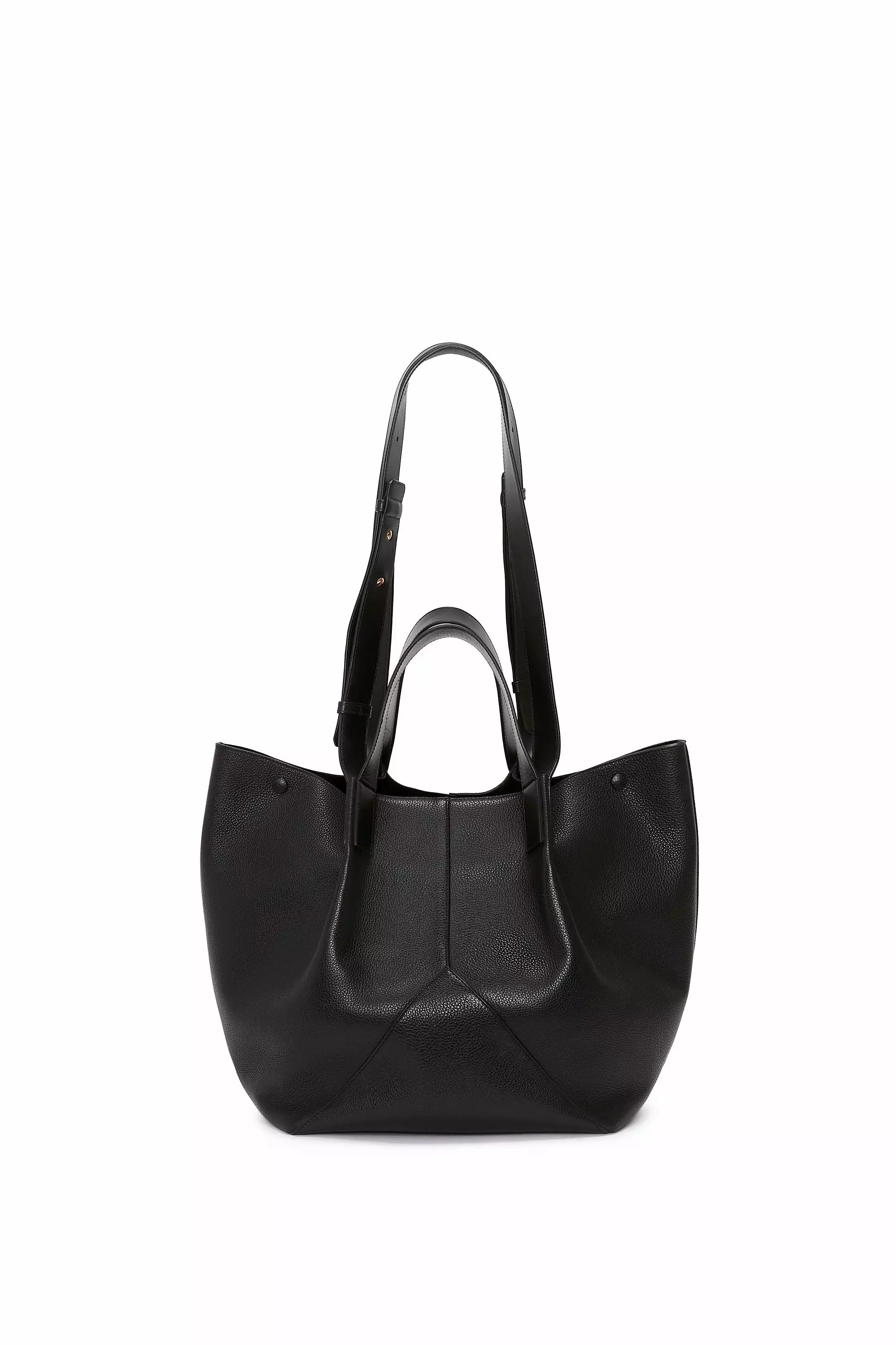 The Medium Tote In Black Leather