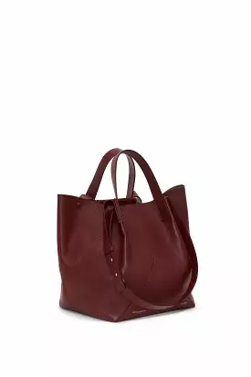 The Medium Tote In Burgundy Leather