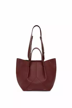 The Medium Tote In Burgundy Leather