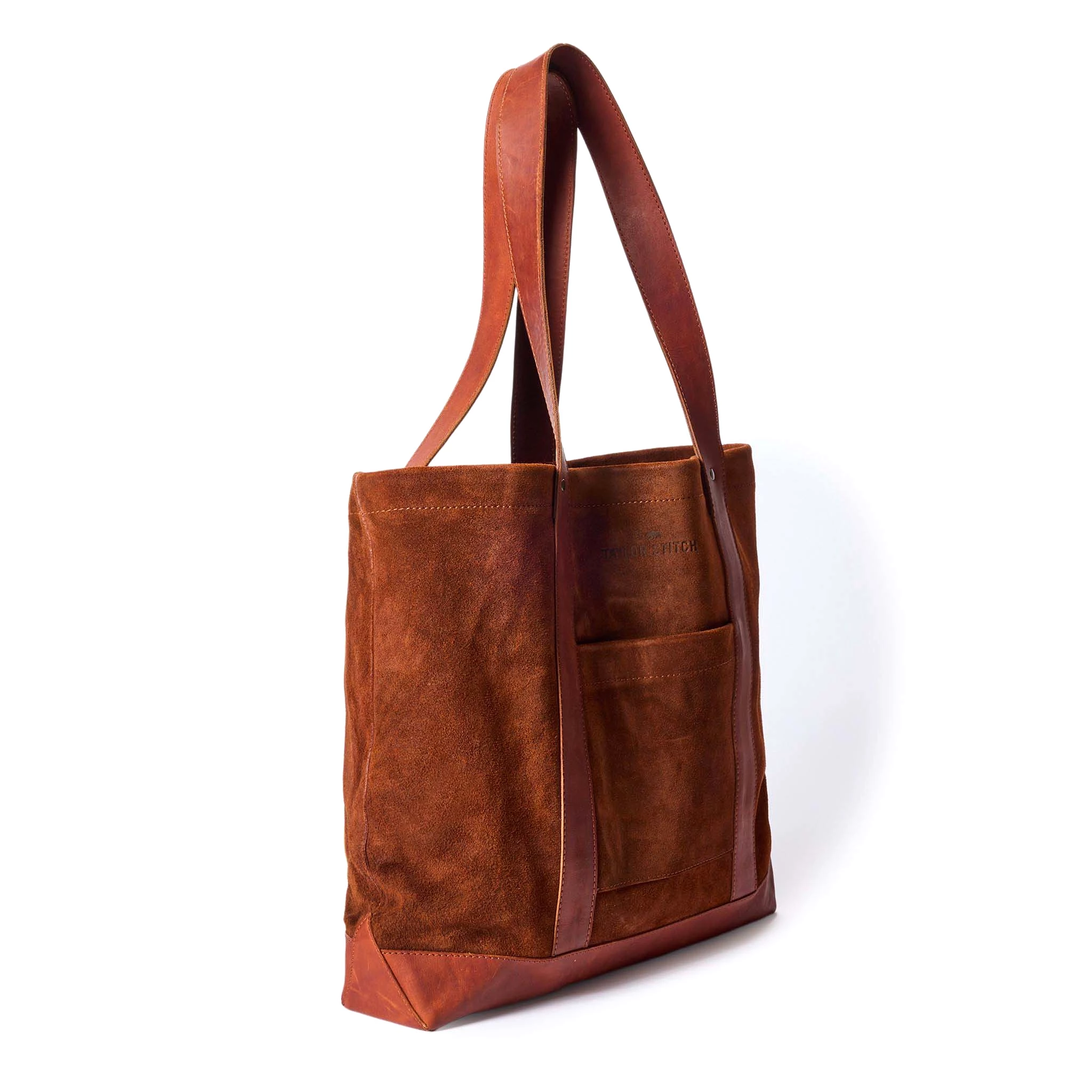 The Roughout Tote in Chocolate Suede