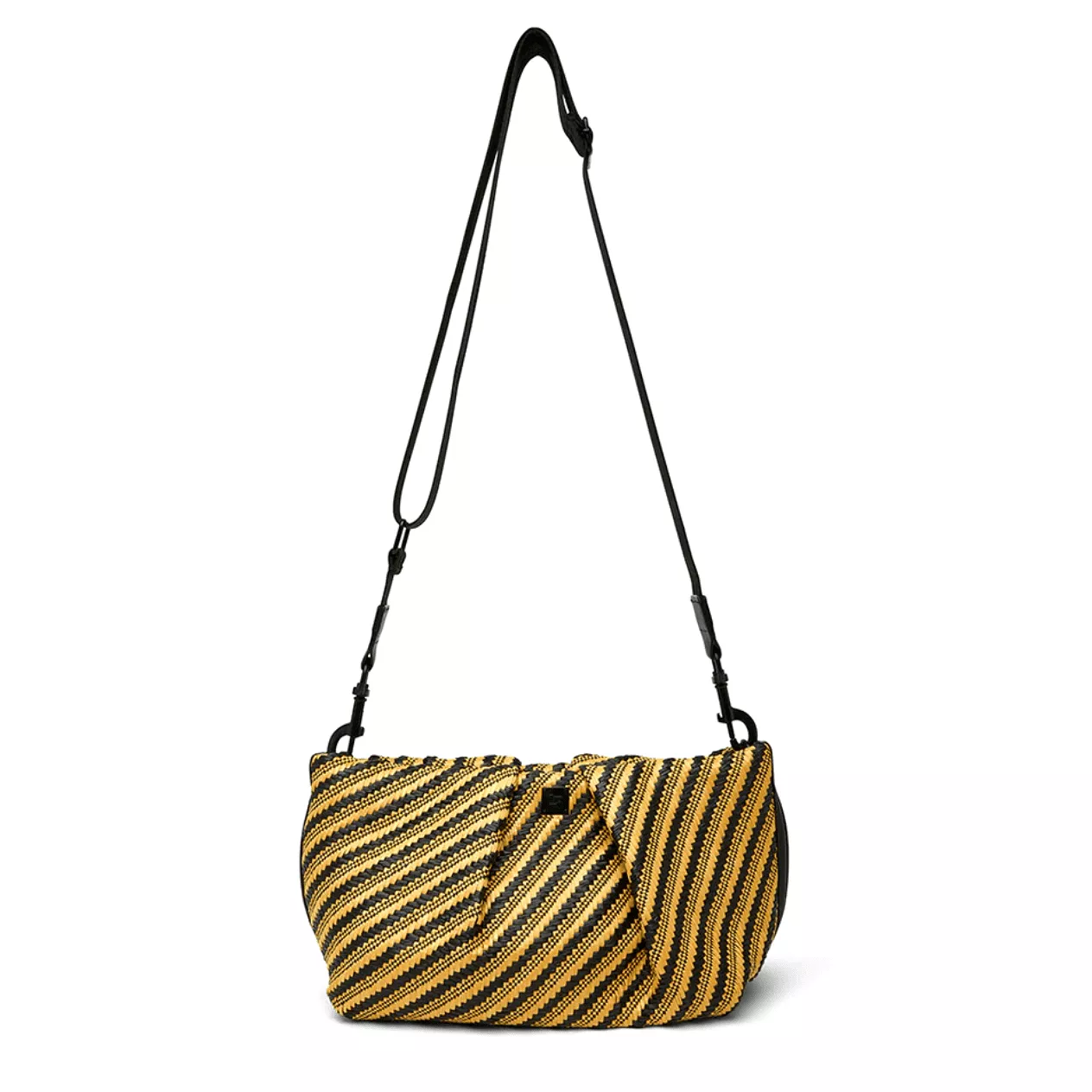 Think Royln Chic Savanna Clutch Crossbody Diagonal Stripe Raffia Handbag in Dune Black