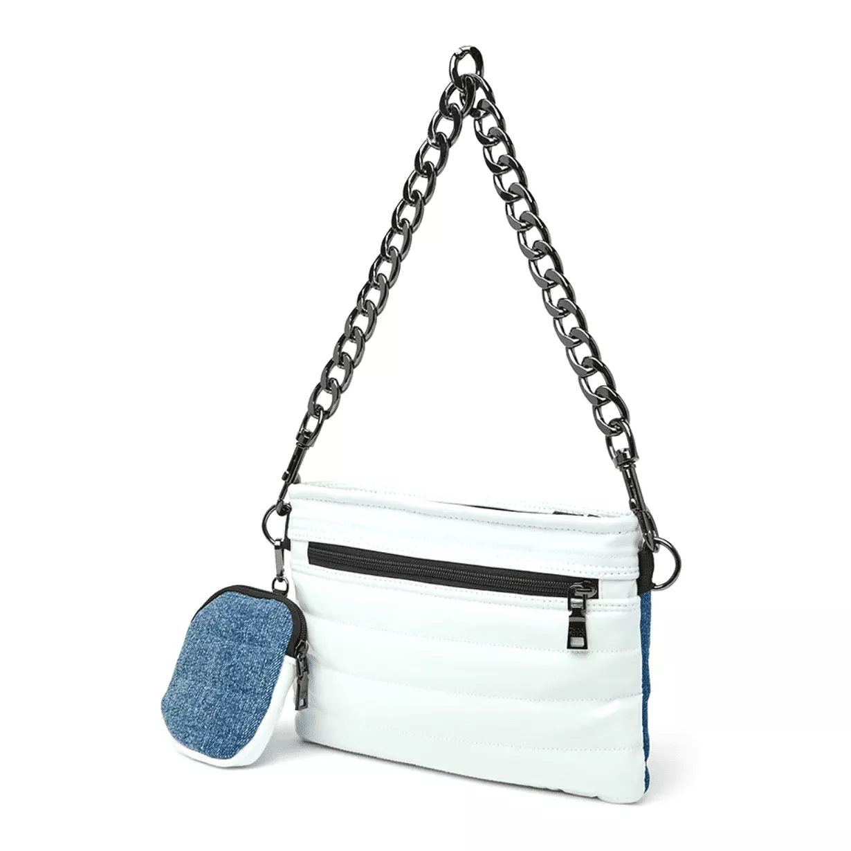 Think Royln Downtown Crossbody in Traditional Stone Washed Denim