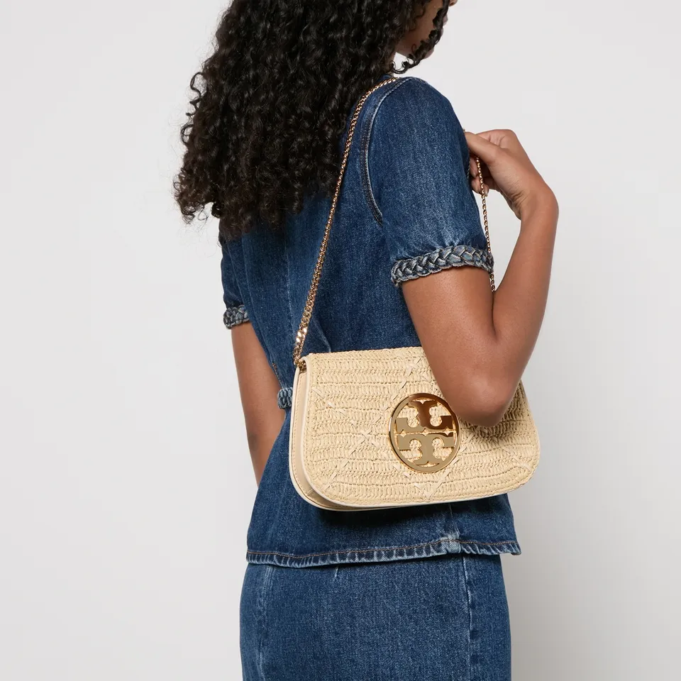 Tory Burch Reva Raffia Clutch Bag