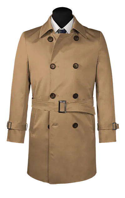  Trench coat marrón con cinturón