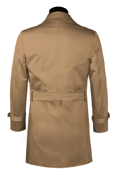  Trench coat marrón con cinturón