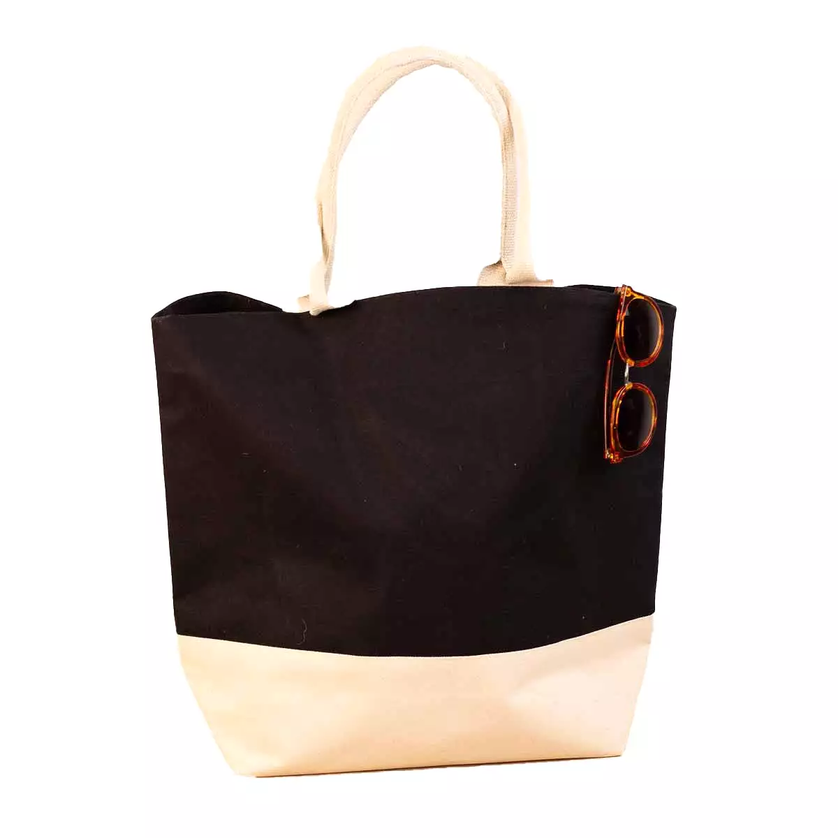 Tropic Tote in Black/Natural