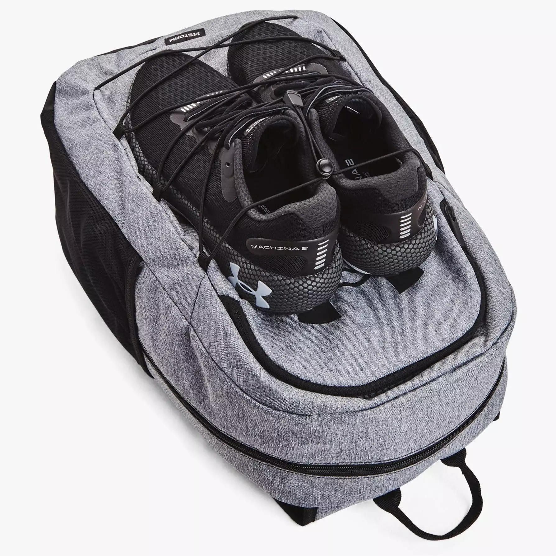 Under Armour Pitch Grey Heather/Black Hustle Sport Backpack