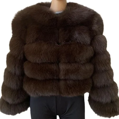 Women's Casual Solid Color Hidden Buckle Coat Faux Fur Coat