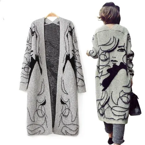 Women's Coat Sweater Long Sleeve Sweaters & Cardigans Braid Casual Elegant Fashion Human