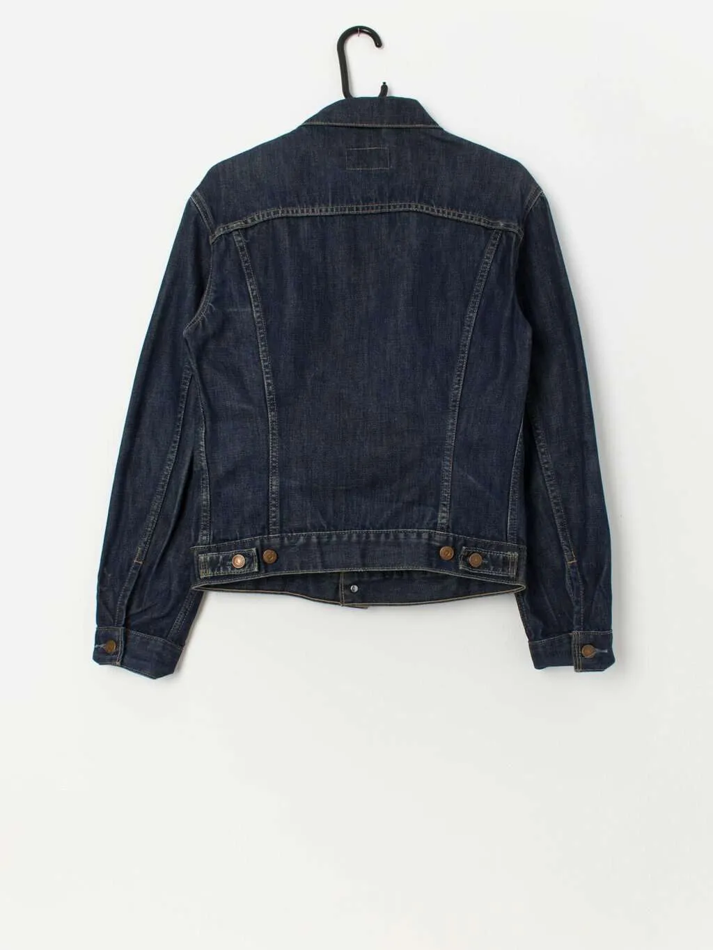 Women’s vintage Levis denim jacket for girls, dark blue trucker jacket – Medium